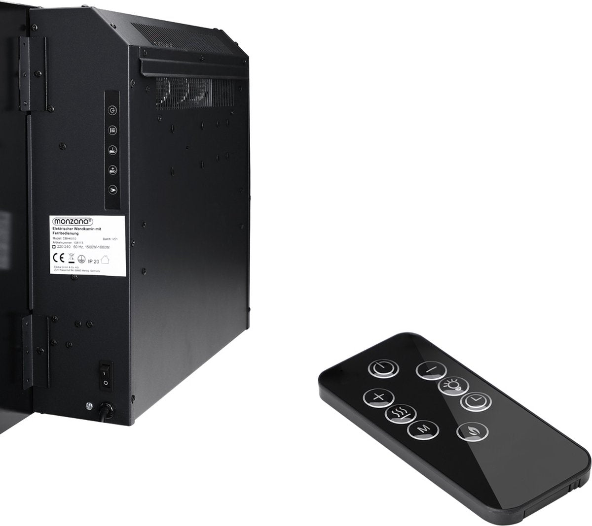Monzana Elektrische Sfeerhaard - 900W/1800W Incl. Afstandsbediening