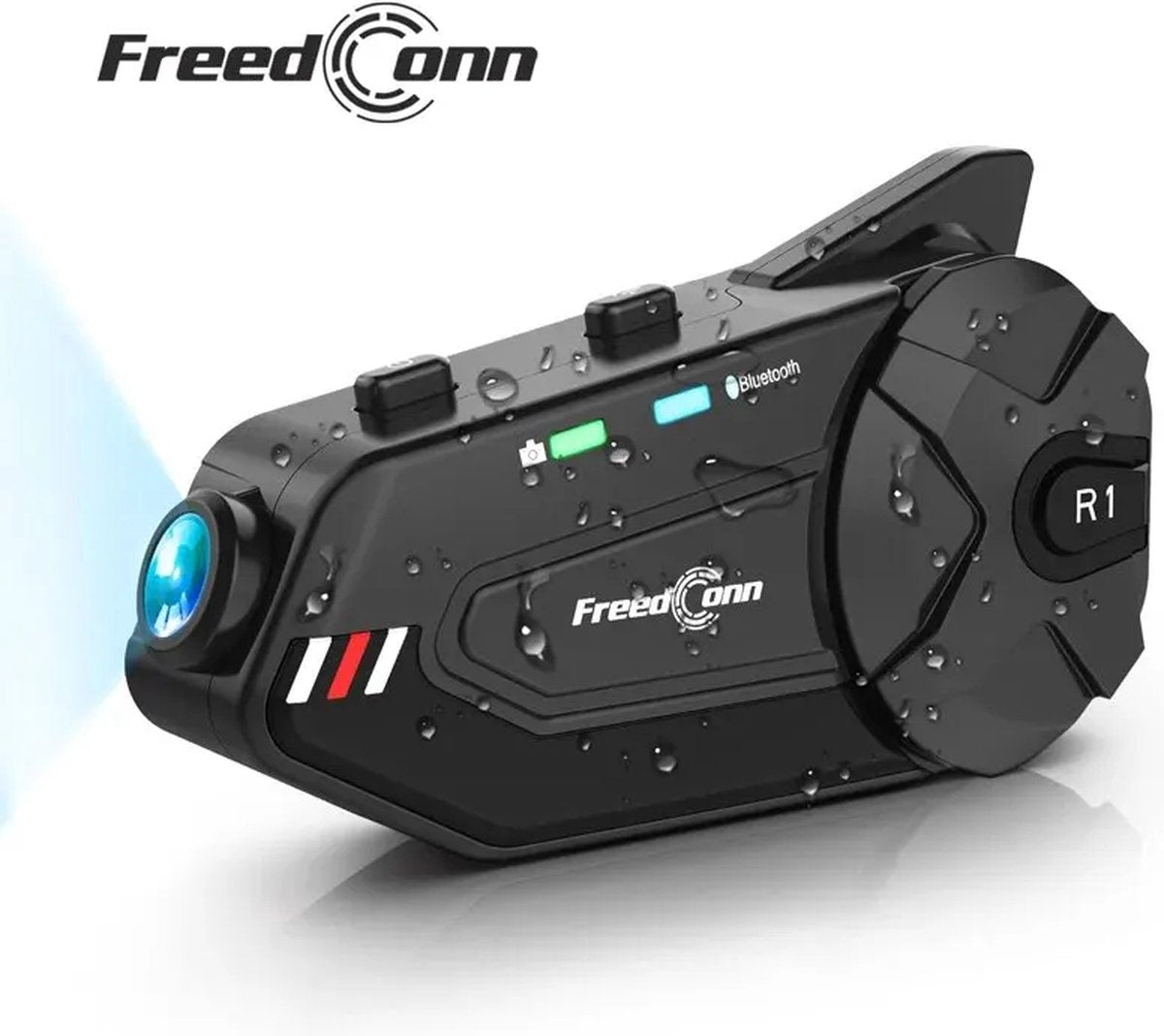 Motorfiets Intercom - Helm - Dashcam - Bluetooth - Headsets - Handsfree - Communicator - Video Opnemen - 1080P - Interphone - Met Video Opname - Wifi - Koppelbaar tot 6 Rijders