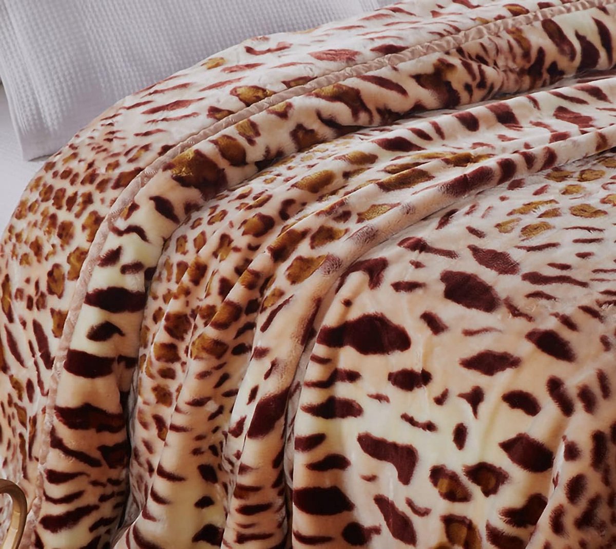 IBBO Shop - Luxe Flanel Fleece Dikke Bed Deken Vol - Plaid deken - Afmeting 200x230cm - Zacht en warme Fleece deken - 2 Ply Reversible Raschel Bed Blanket for Autumn Winter - Ademend & Wasbaar - 5 Kg