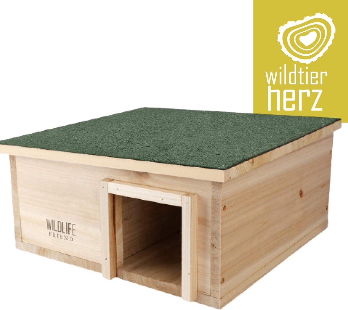 Hedgehog house Winter weather-resistant Garden Cat-proof Hibernating place Wooden bottom Hedgehog house