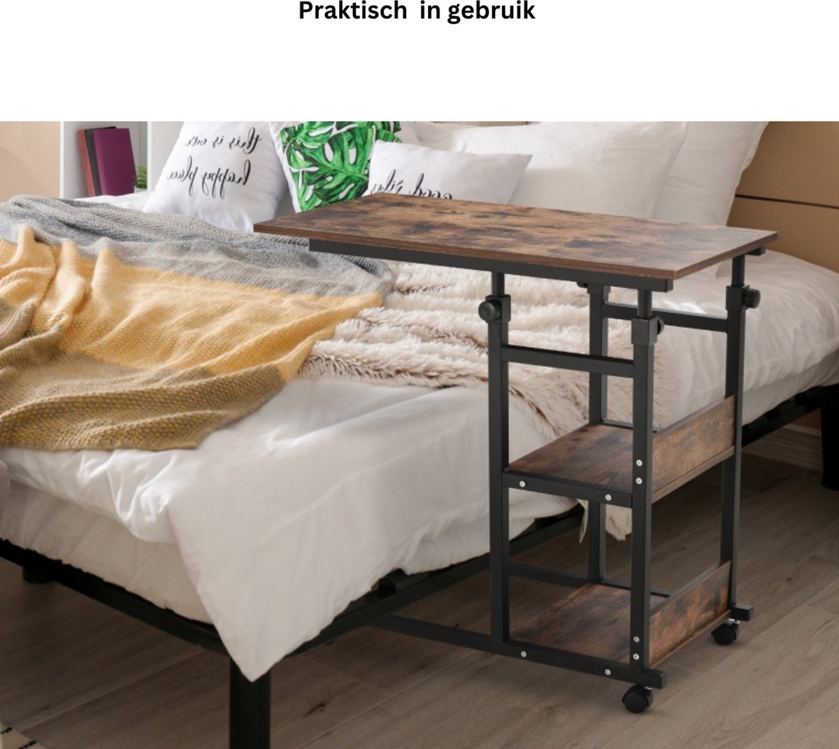 Side table on wheels - Coffee table - Table - Black