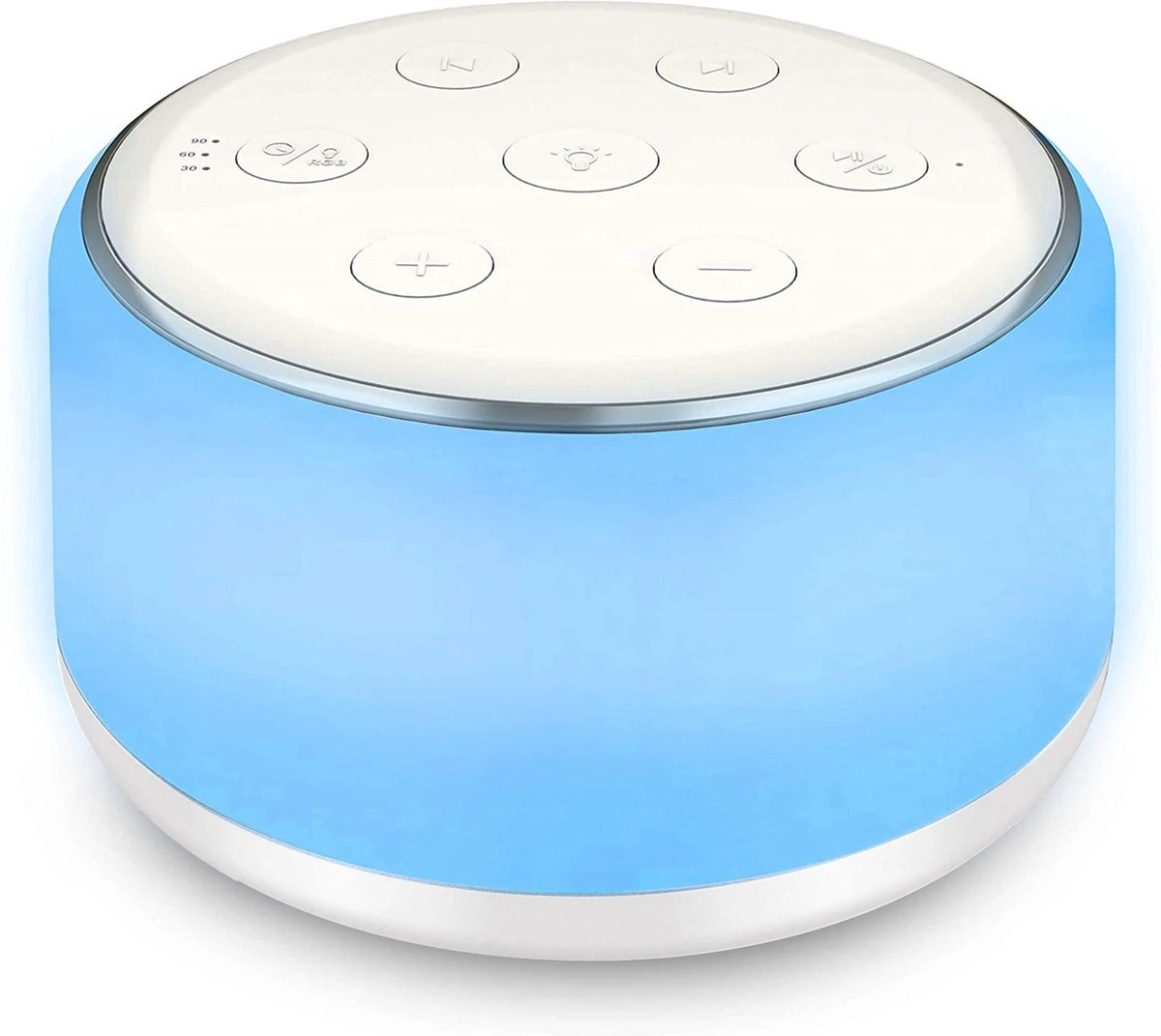 N.lux - White noise machine - Witte ruis - Baby - Slaapmuziek - Nachtlampje - 34 Rustgevende geluiden - Met timer - Slaapmachine - Slaaphulp volwassenen