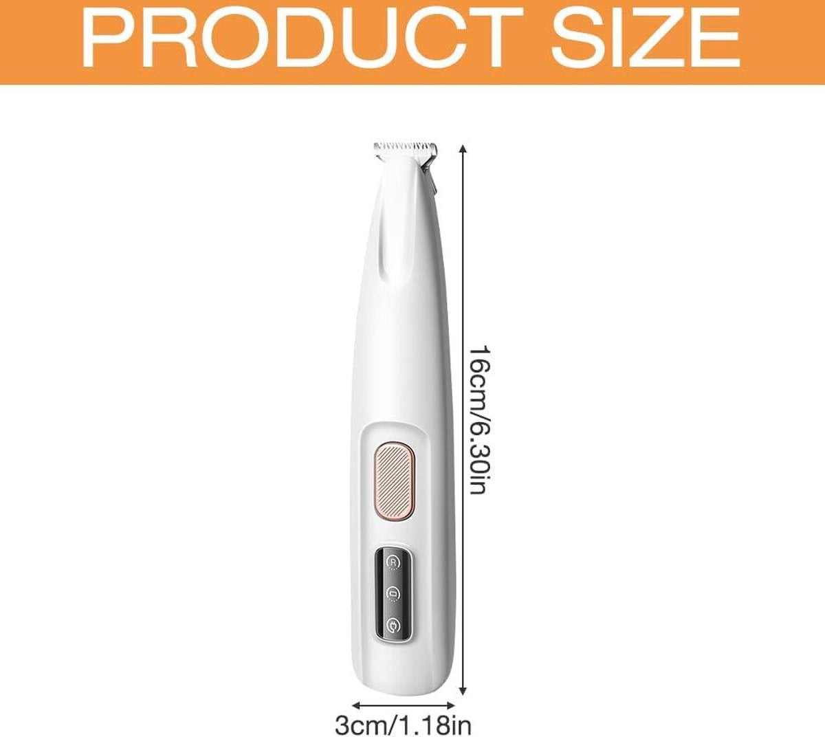 Professional dog and cat clipper - trimmer for paws, eyes, ears, face and rump with LED - USB rechargeable Dog clipper thick coat
