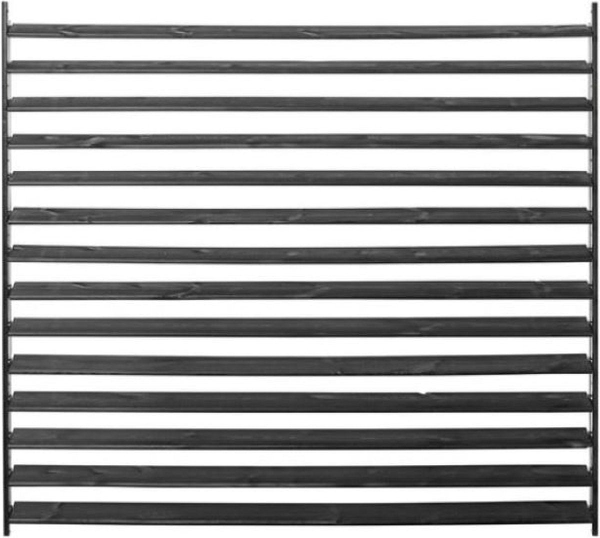 Flex fence draaibare lamellen - 95 cm - zwart RVS - 2 stuks