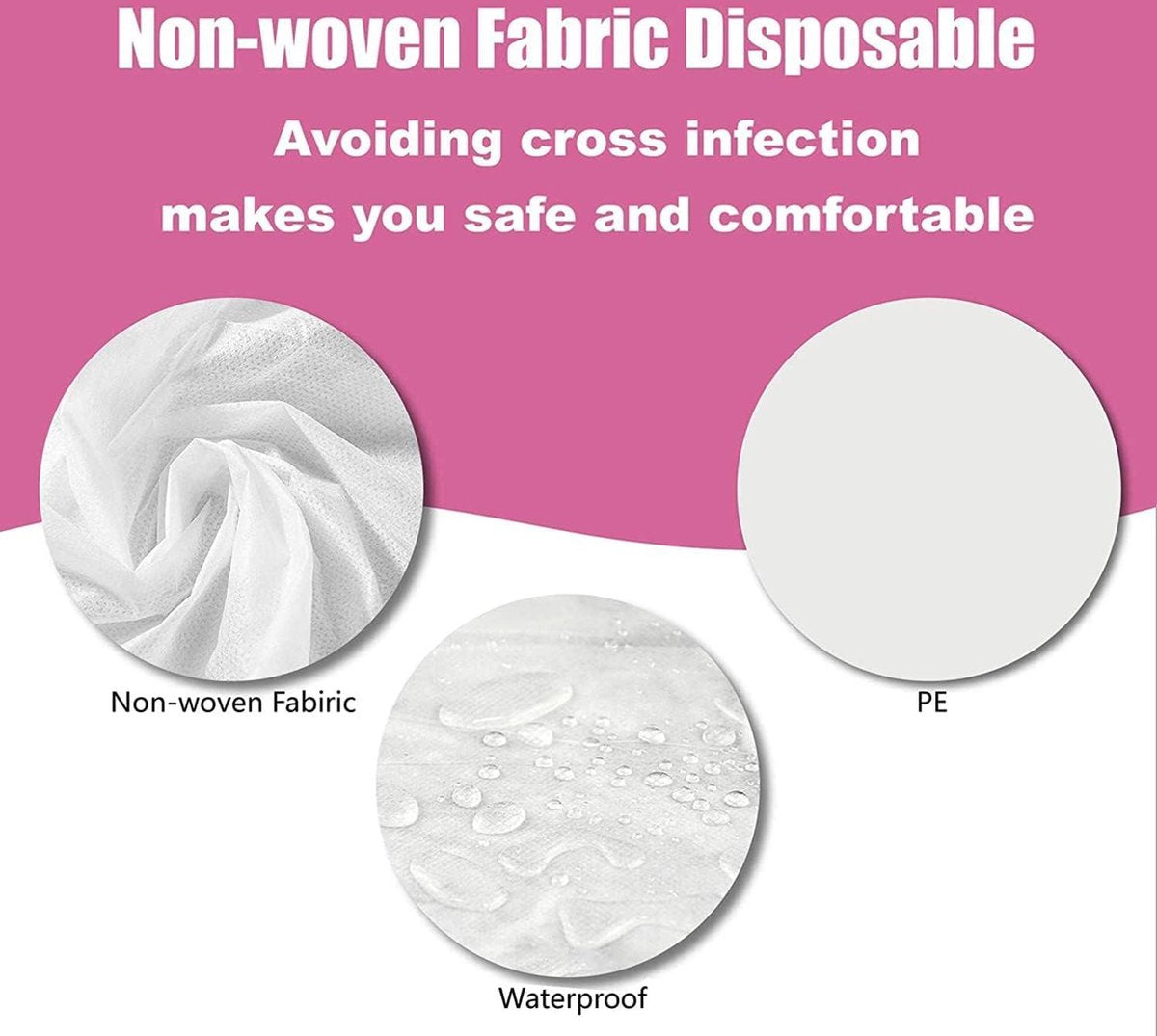 Non-woven Waterproof Oil-proof Disposable Bed Sheet for Beauty Salon SPA - Tattoo Massage Table - 80x180cm - 20pcs