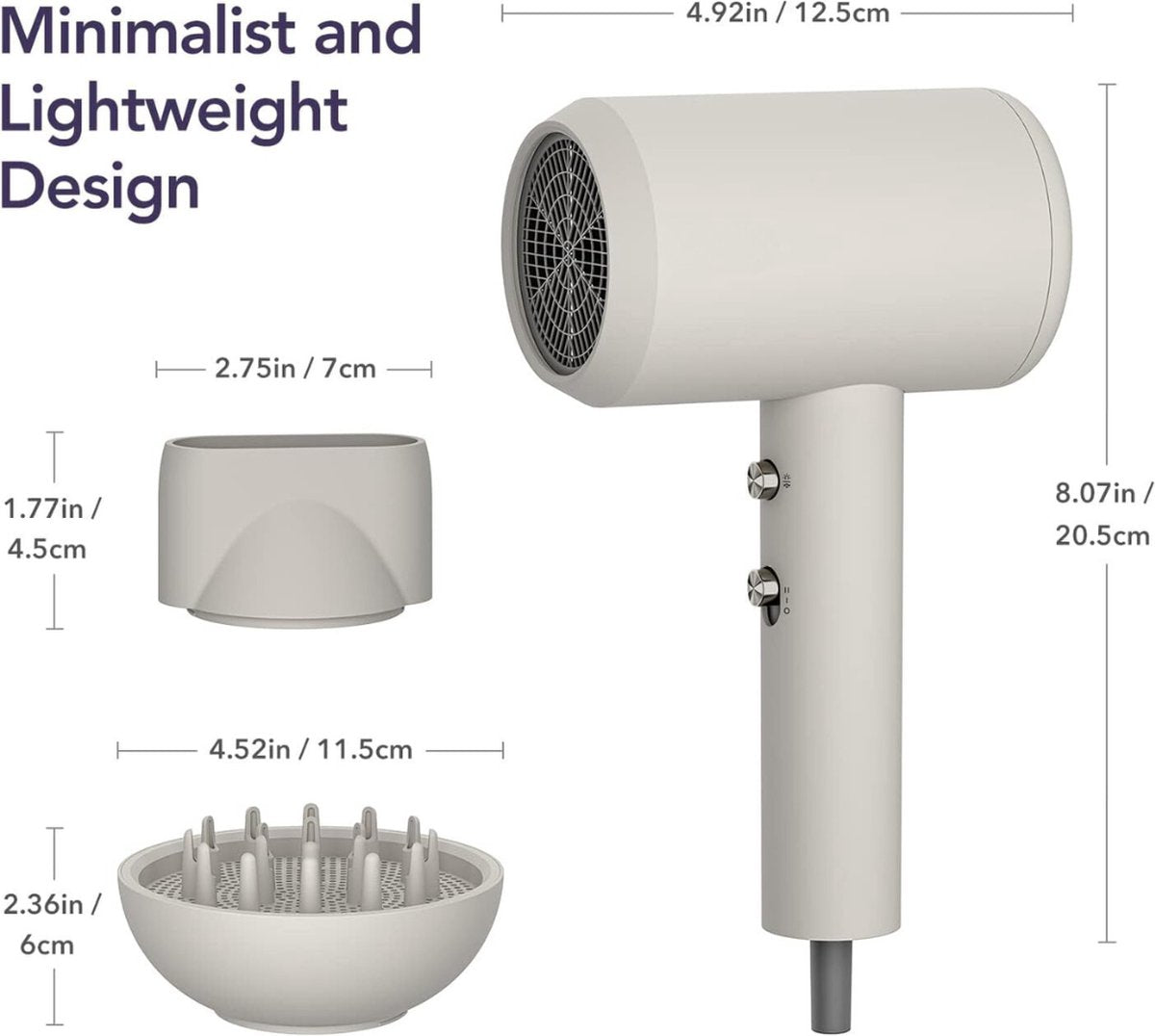 Föhn - Föhn met diffuser - Haardroger - Föhn met diffuser voor krullen - Föhn krullen - Föhn met diffuser voor krullen