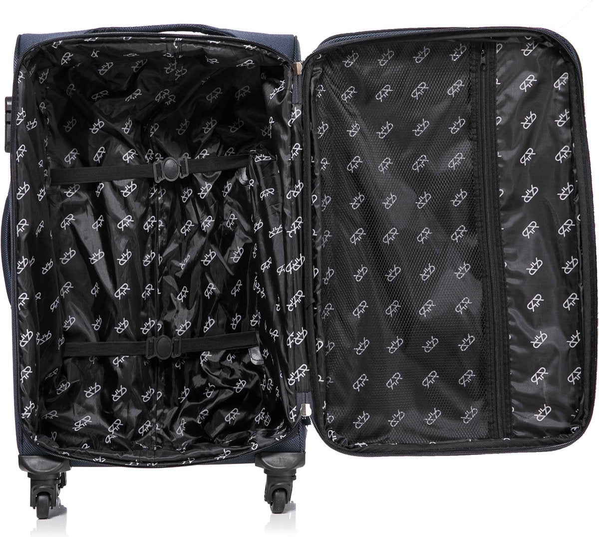 Dubai Abu Dhabi Grote Koffer - 76 cm - 95/103 liter - Uitbreidbaar - Blauw