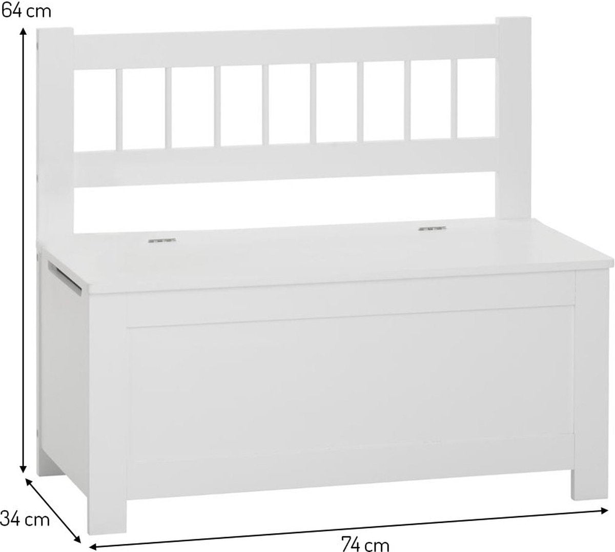 Loic White Bench Toy Chest