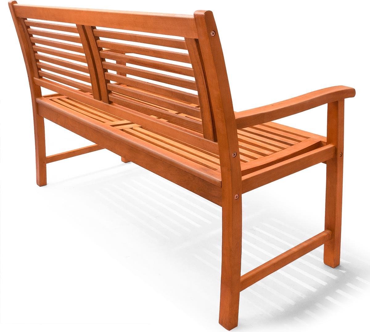 Casaria Tuinbank - Eucalyptushout 120x60x90cm - FSC®-gecertificeerd