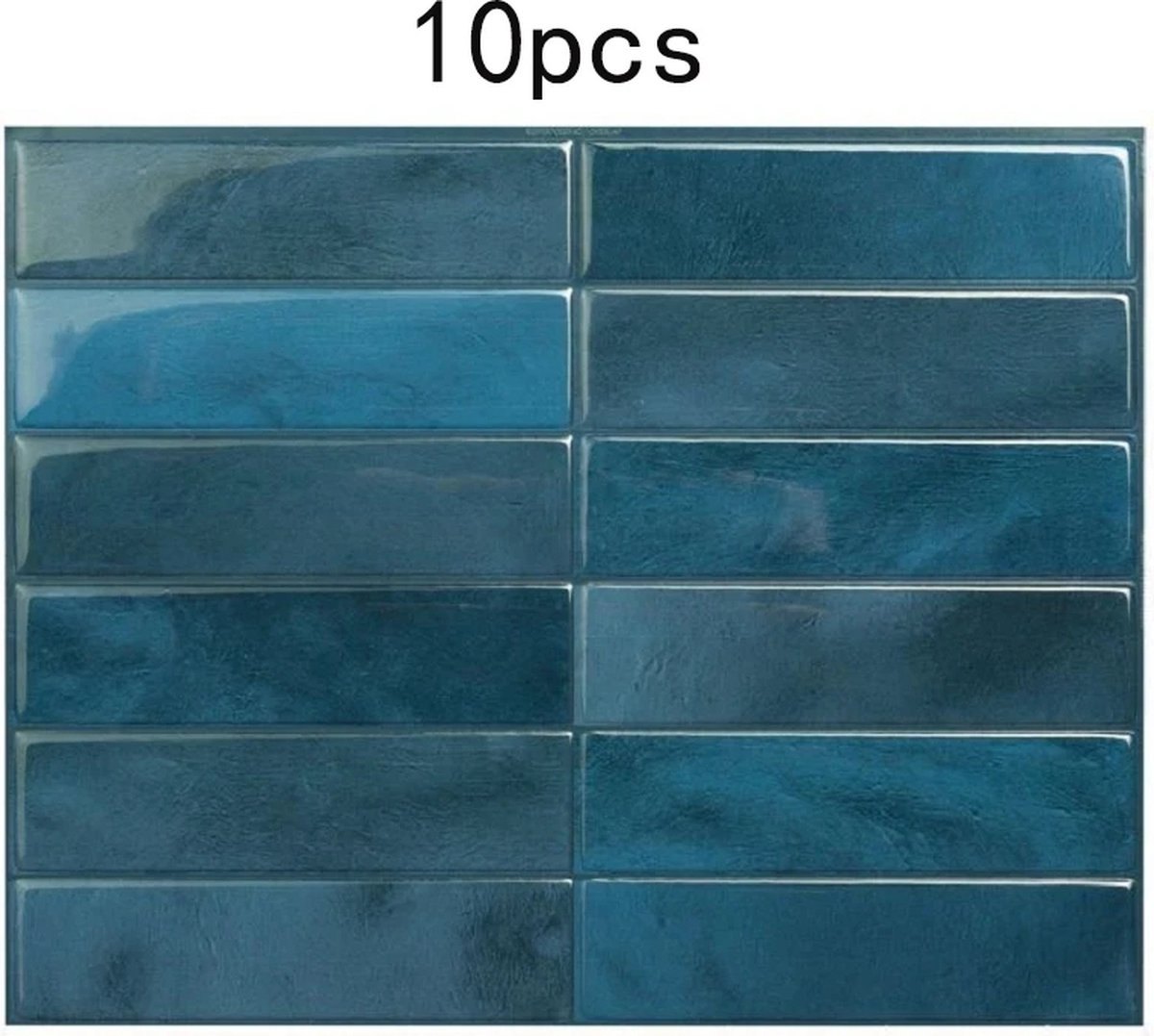 Tile stickers 10 pieces - Tiles - Tile stickers - Wall stickers - Tile stickers bathroom and living room - Waterproof - Blue