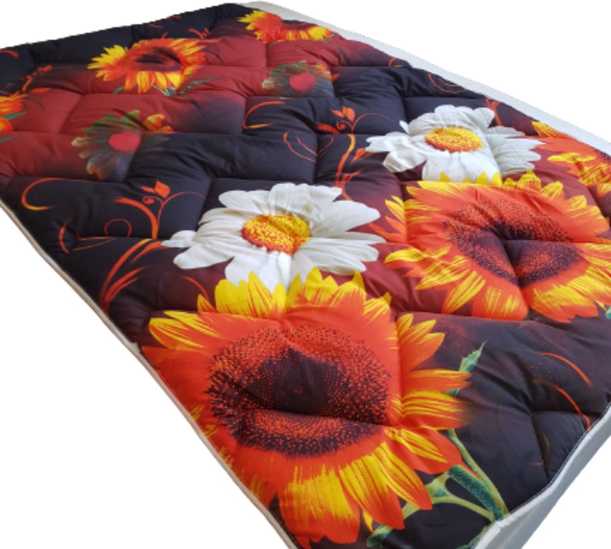 Printed Duvet Sunflower 240 x 220 cm - Coverless/Washable/Without Cover