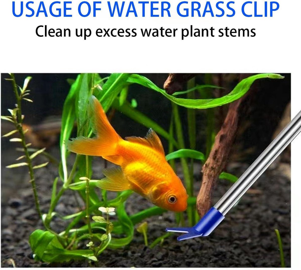 Aquarium Reinigingsset - 5 in 1 Ruitenreiniger - Aquariumaccessoire met Visnet en Algenschraper. Aquarium schoonmaken