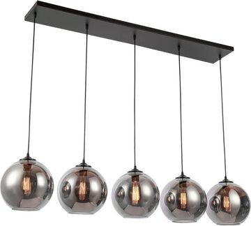 5 bol hang lamp smoke glas