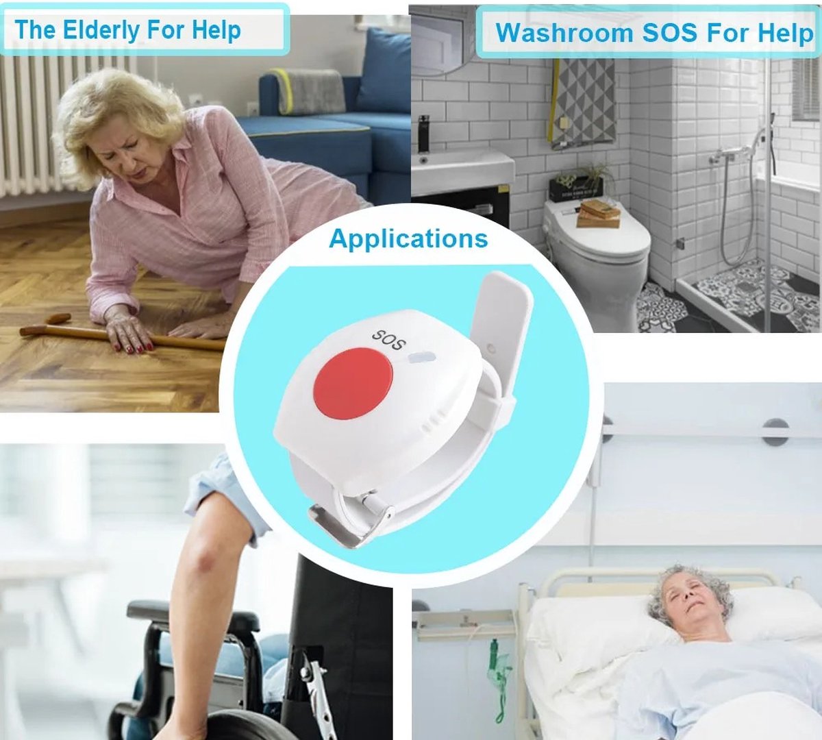 Senioren Alarm – Waterdicht Alarmhorloge voor Ouderen – Alarmknop – Wifi