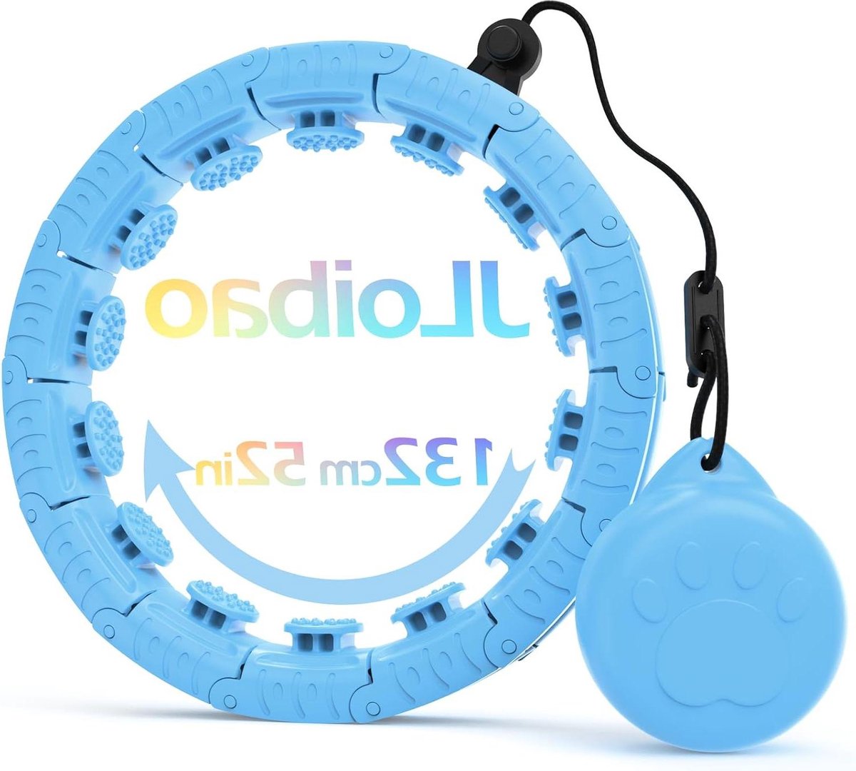 Hoola Hoop Fitness voor volwassenen gewogen hoelahoepel met zachte gewichtsbal - Infinity Fitness Hoop Plus Size - 24 afneembare schakels - slimme trainingsapparatuur voor vrouwen