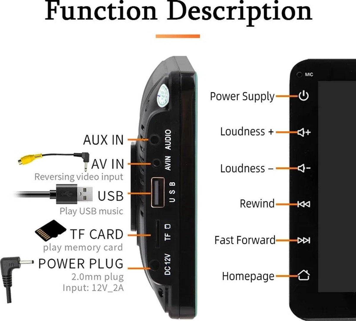 Carplay - Navigatiesysteem Auto - Autoradio - Achteruitkijk Camera - Apple - Carplay - Android - 7 inch - Touchscreen
