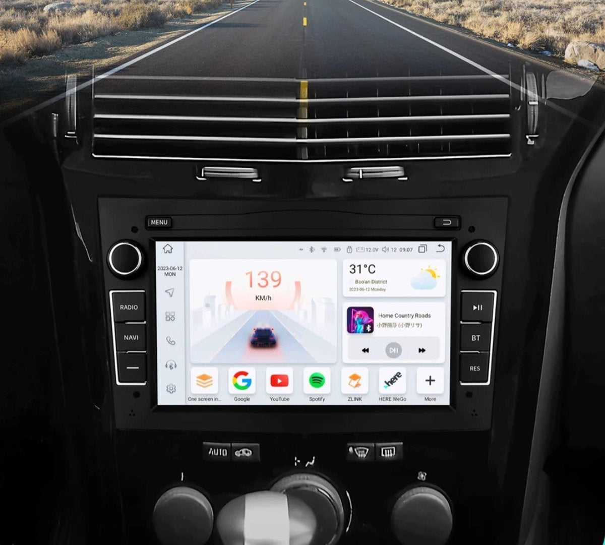 Opel Astra H Corsa C & D Agila Combo Antara Vectra Zafira Meriva Vivaro Tigra | Zwart 2002 - 2013 | Carplay & Android Auto | 1GB & 32GB | Autoradio met Navigatie | Radio scherm | 2003 2004 2005 2006 2007 2008 2009 2010 2011 2012