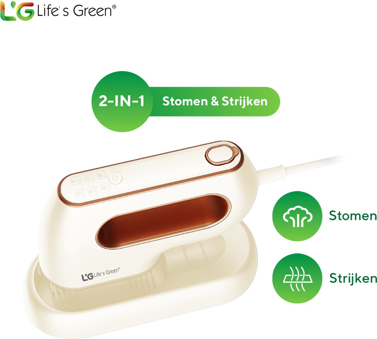 Life's Green® Garment Steamer - With Hand Steamer - Steam Iron - Garment Steamer