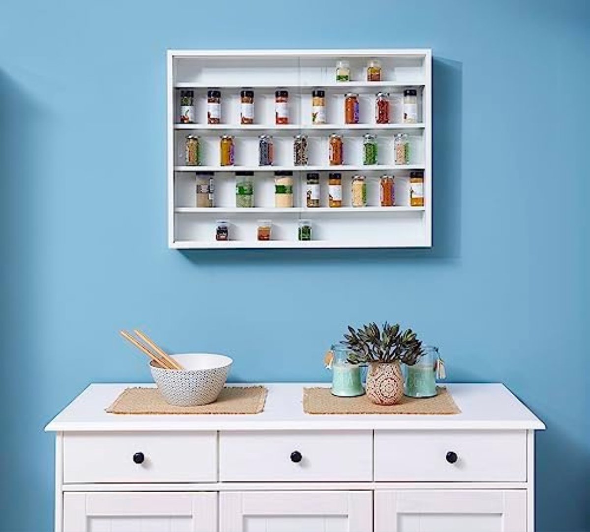 Vitrinekastje - Vitrine Box - Vitrinekastje Hangend - Wandvitrine - Wit