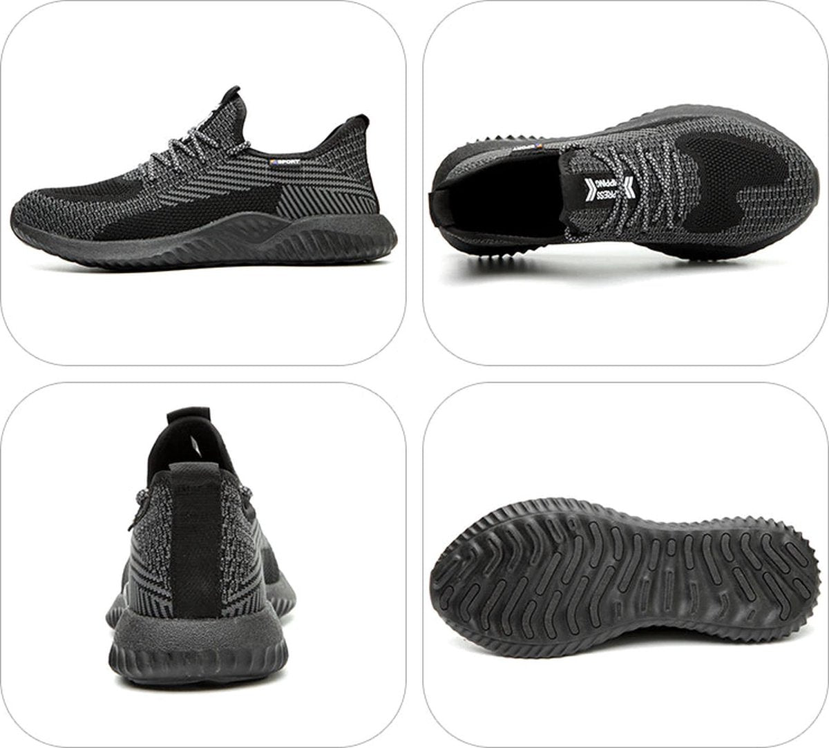 Safety shoes - 38 - S1P - Safety footwear - Women / Men - Work shoes for odd jobs - Shoes for work - Sneakers - Protective shoes - Anti-impact - Puncture-resistant sole - Anti-slip - Steel toe cap - Protective sole