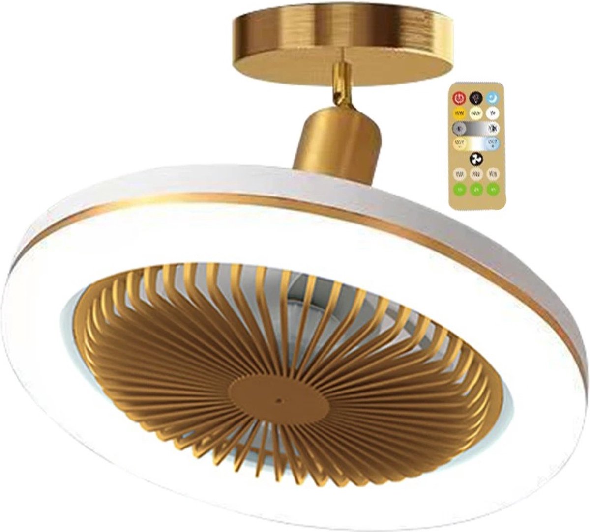 Ceiling fan Bedroom - Ceiling lamp With fan - Ceiling fan With light - Fan - Ceiling fan Remote control - Gold