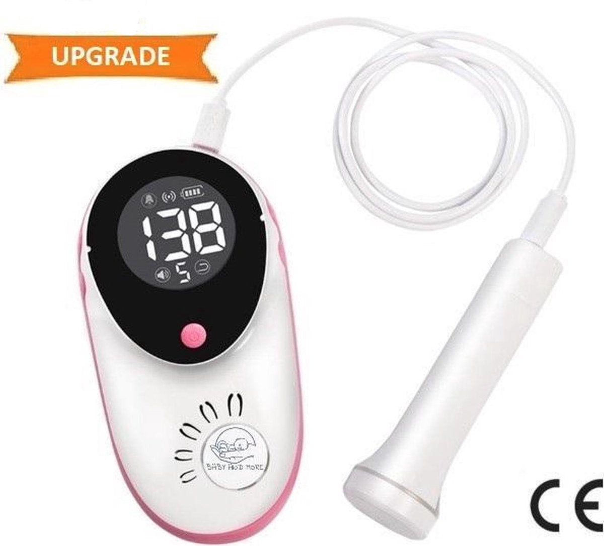 Doppler - Baby Heart Monitor - Including Doppler Gel - With LCD Colour Screen