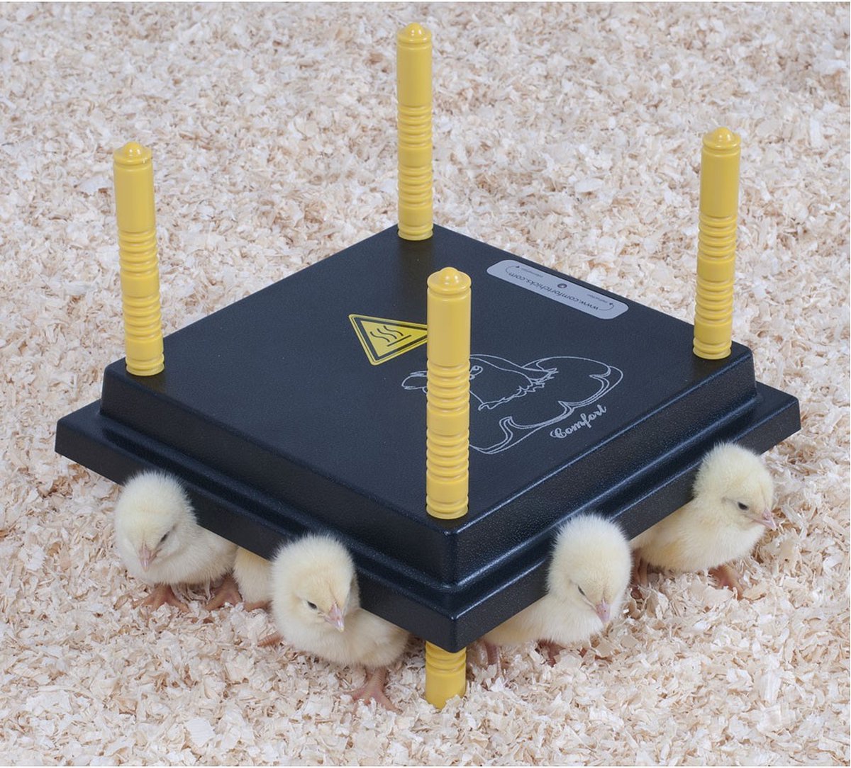 Complete hatching package - 12-egg incubator - including chick starter kit - feeder - hygrometer - Comfort heat plate 25 x 25 cm - chick feed 500 gr