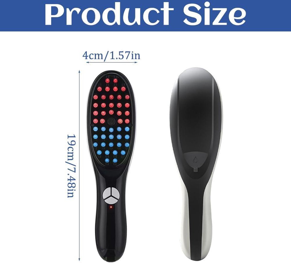 Scalp Massager Therabrush 2-in-1 Electric Massage Brush - Spray Massage Comb with Red and Blue Light