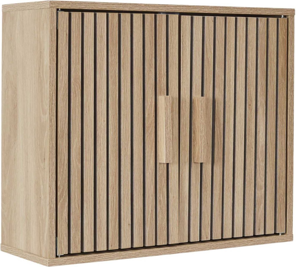 Wall-mounted cabinet Klaus Wall Bathroom Cabinet Hanging with Panels - Brown