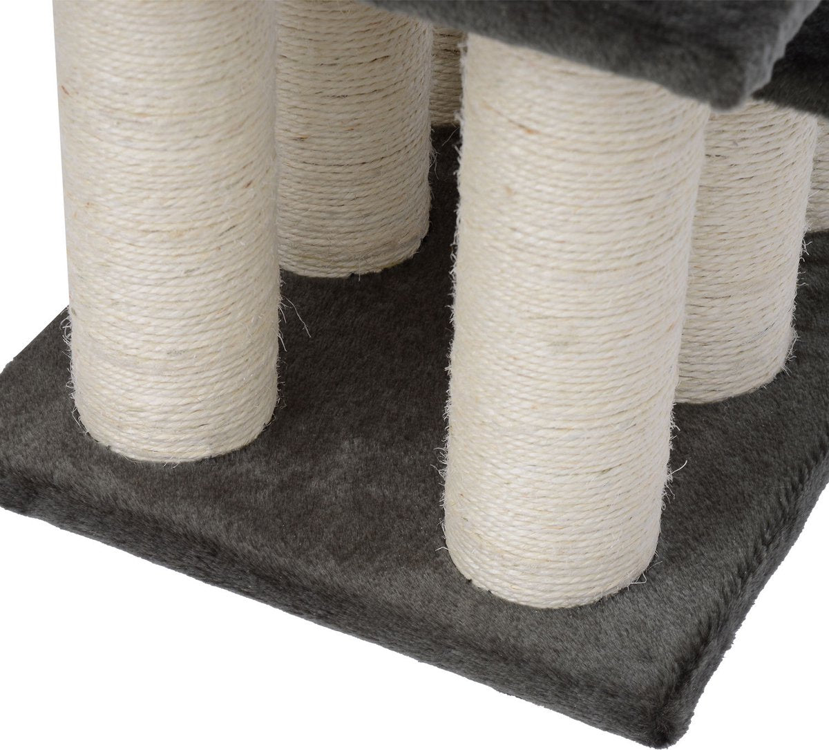 Huisdier trapje met 3 treden grijs 45 x 35 x 34cm