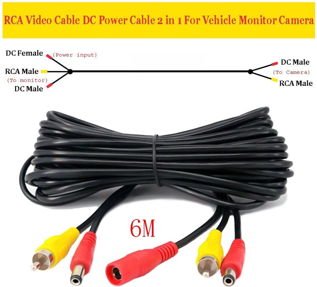 Achteruitrijcamera - Nachtzicht achteruitrijcamera - Achteruitrijcamera voor auto, camper, caravan, vrachtwagen - Waterdicht - Complete set