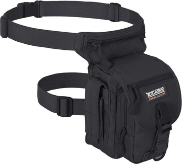 Waterproof Airsoft Tactical Drop Leg Panel Utility Pouch Bag - Type B Cross Over Leg Rig - Outdoor Bike Cycling Hiking Hip/Thigh Bag - Seibertron Friendly Hiking Waist Bag