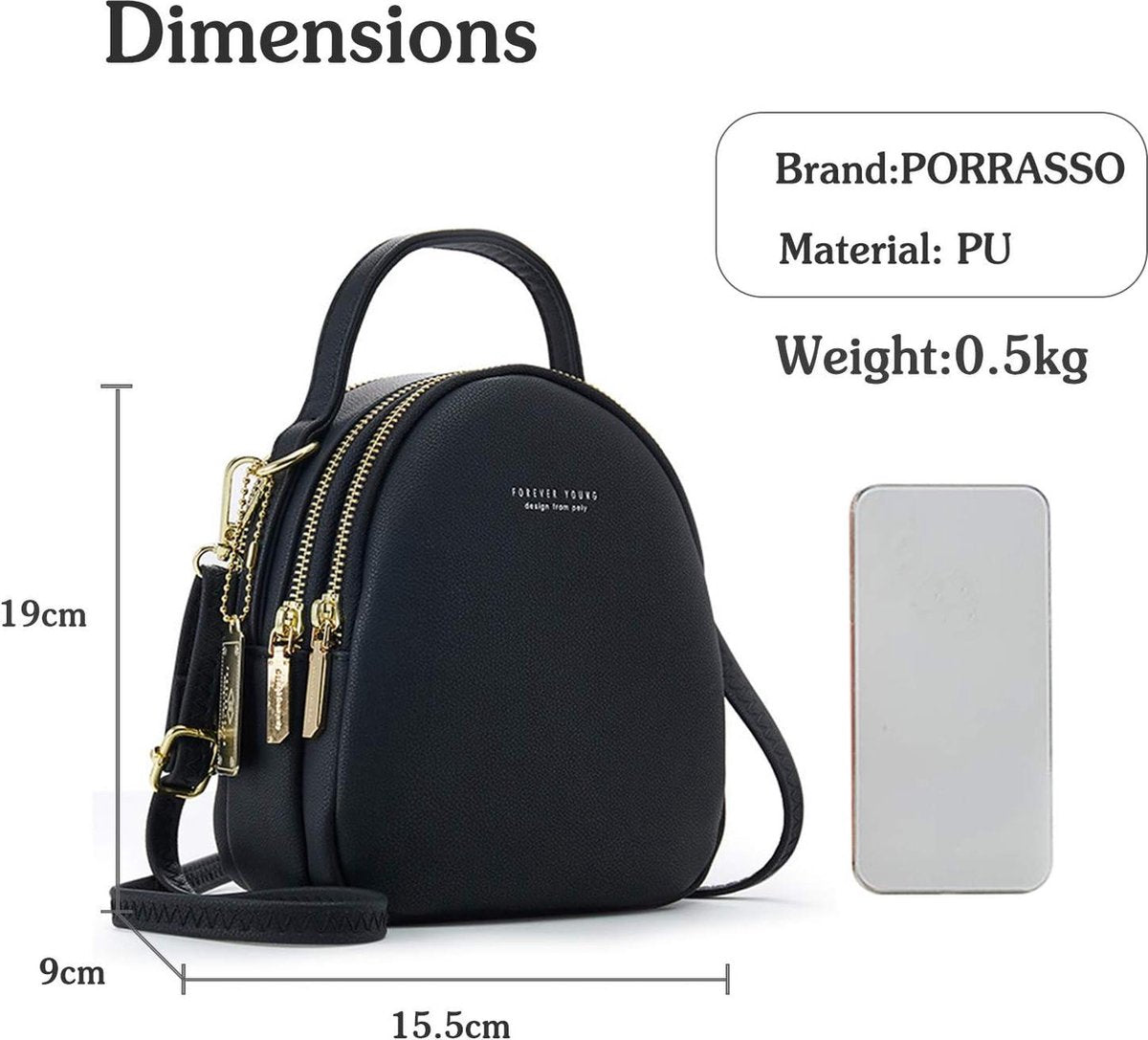 Mini Backpack Women's Fashion Handbag Girl Waterproof Shoulder Bags with Earphone Hole Leather Daypack Travel Dating Small Backpack