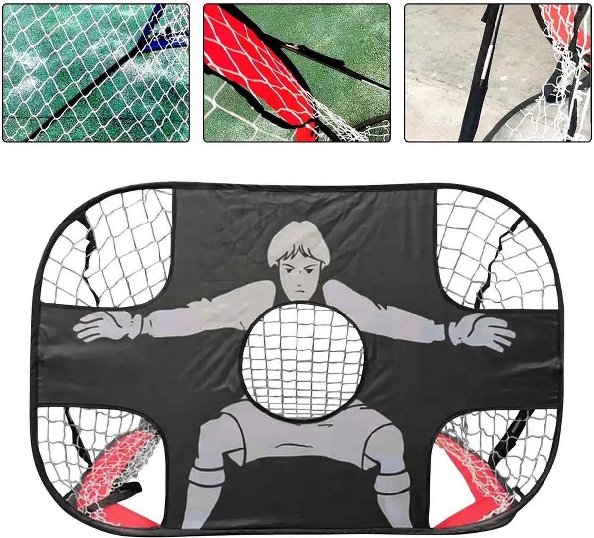 Rebounder - Soccer Training Equipment - Soccer Goal - Soccer Goals - Kids Soccer Goals - Portable Soccer Net - Indoor/Outdoor Soccer Nets - Training Accessories For Kids - Black / Blue