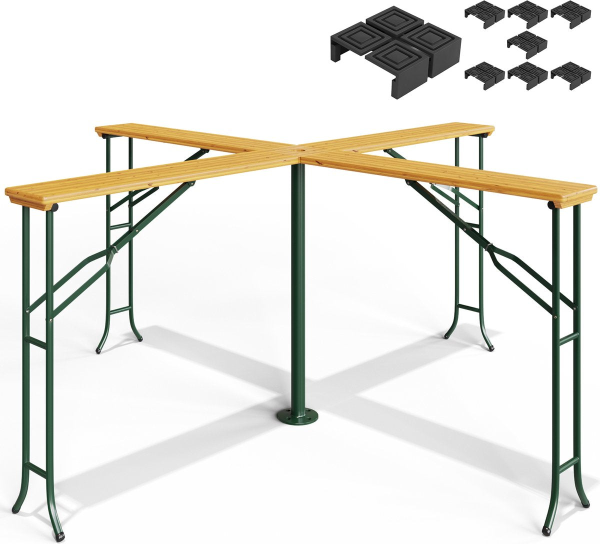 Casaria Tuin-/Statafel XXL – Inklapbaar Weerbestendig – 241x241x104 cm