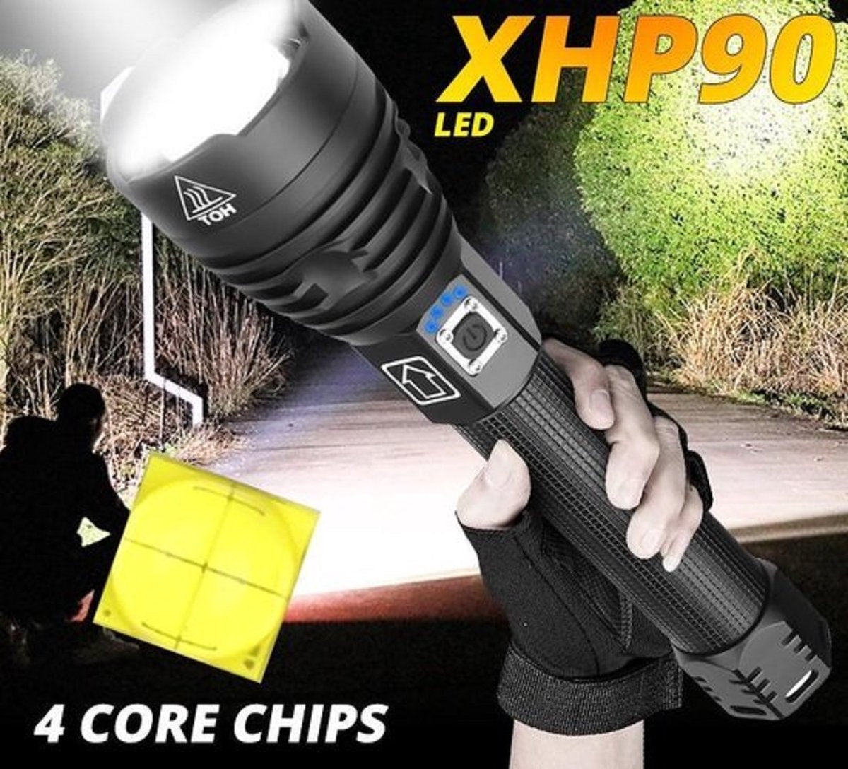 XHP 90.2 PROFESSIONAL-X FLASHLIGHT 26000 lumen 5000 A powerful and advanced USB rechargeable searchlight