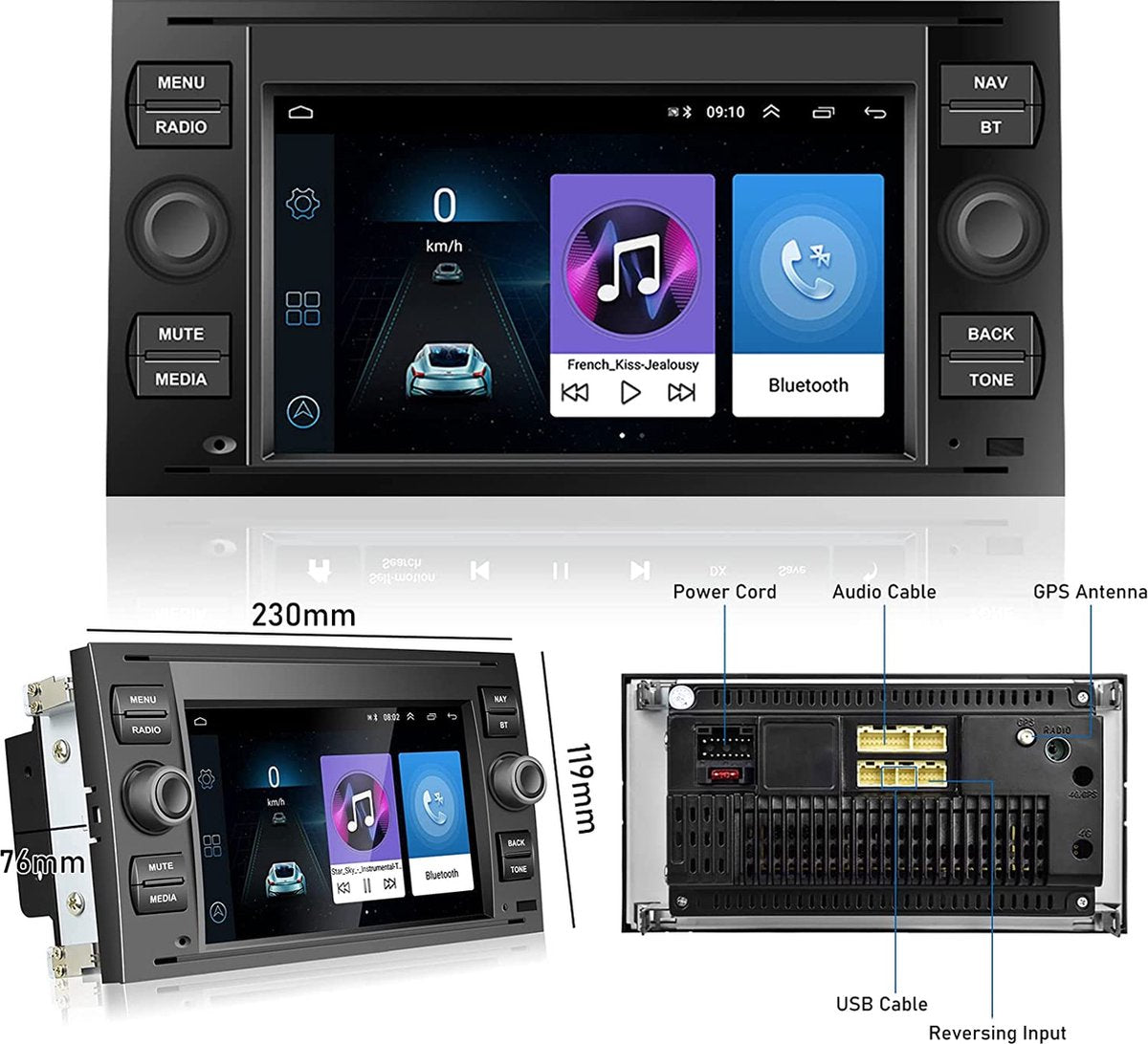 Radio Navigatie radio Ford Focus 2 | C-max | S-max | Kuga | Fusion | Fiesta