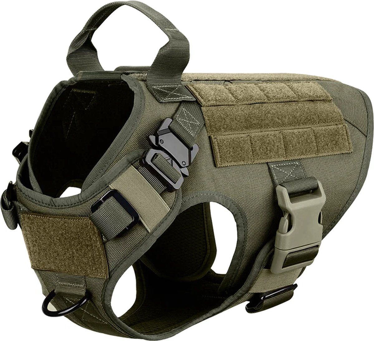 Dog Harness - Tactical Dog Harness - Army Green - Anti-Pull Harness - Extra Control - XL