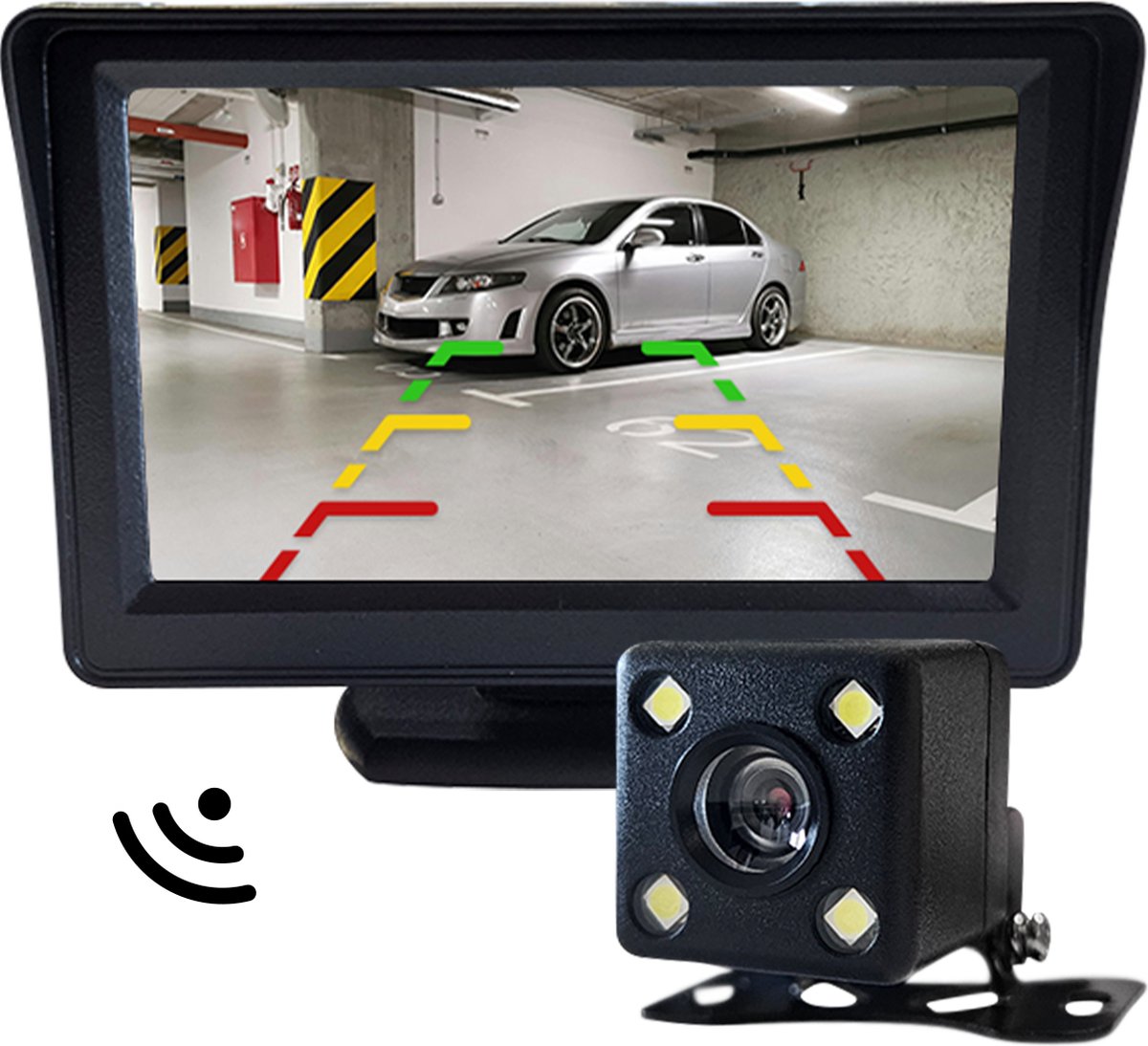 Wireless Reversing Camera with Night Vision - Parking Aid - 5 inch HD Ready - Complete set