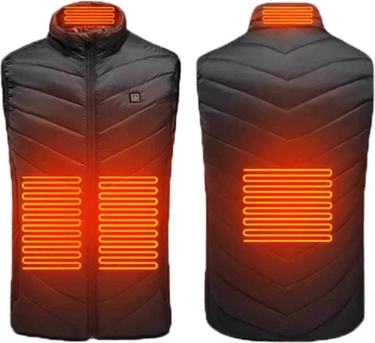 Elektrische Bodywarmer - Zwart - Maat M - tot 45 °C - Wasmachinebestendig - 3 Niveaus - Zonder Powerbank - Verwarmde Bodywarmer - Unisex - Dames en Heren - Verwarmd Vest - Thermovest