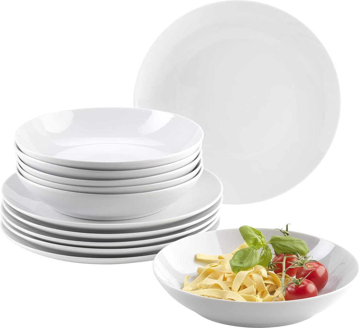 Grasmaaier Barca Bordservice Set Voor 6 Personen, 12-Delig. Tafelservies, Porselein