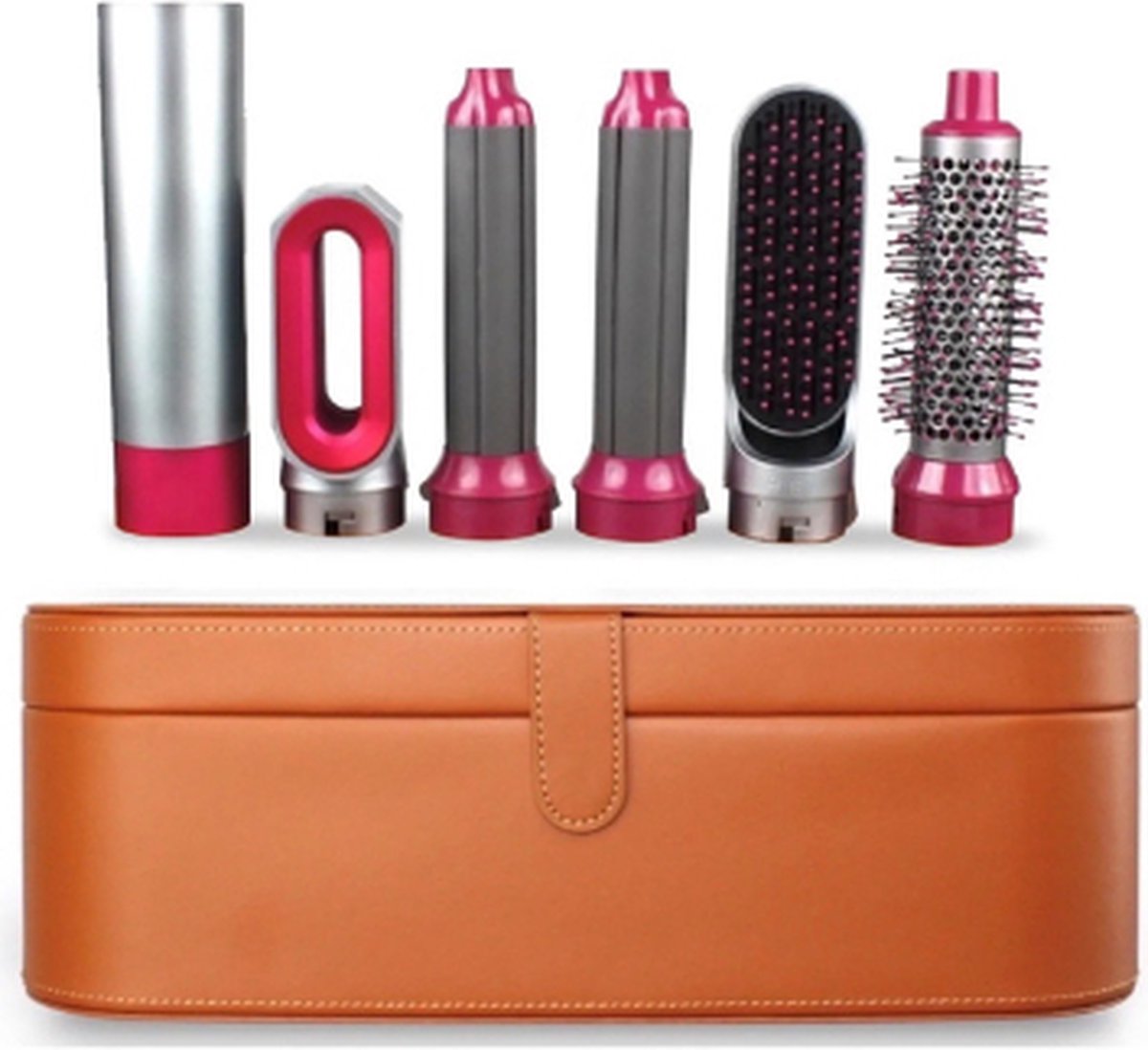 Hairwrap pro - 5-in-1 multistyler - Airstyler - Krultang - Föhn - Föhnborstel - Incl. leren opbergcase