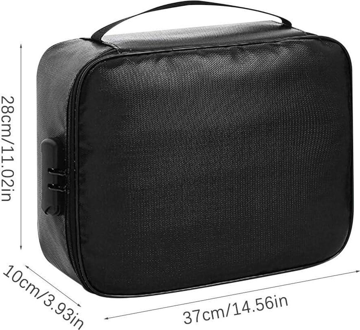 Fireproof box - strong safe - fire-resistant fiberglass - multi-layered - temperature resistant up to 1200 °C - combination lock - passports - travel - documents