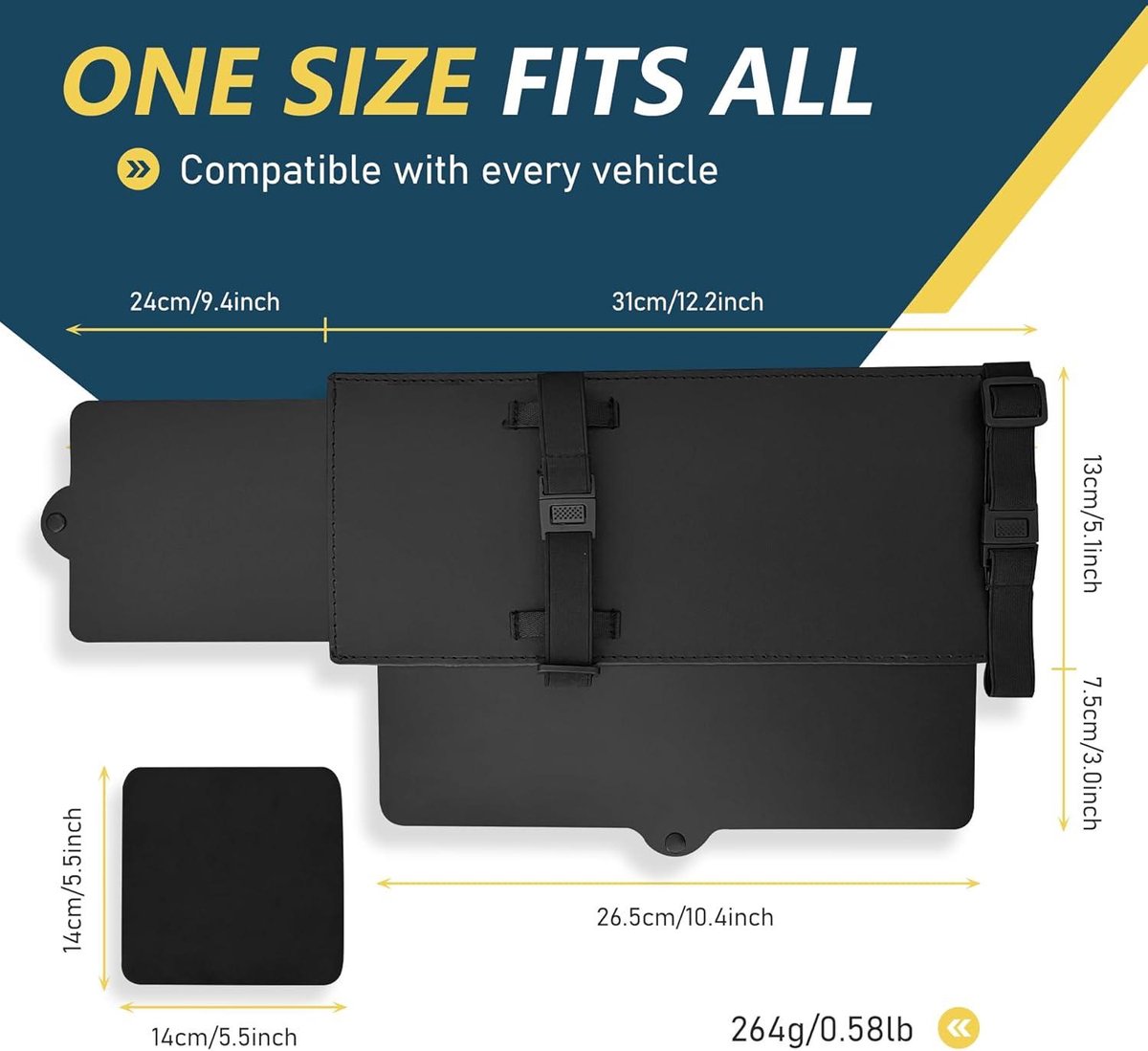 Zonneklepverlenger - Auto Zonneklep Extensie - Anti-Verblindings Zonneklep - Auto Interieur Accessoires - Zwart - 1 Stuk auto accessoires
