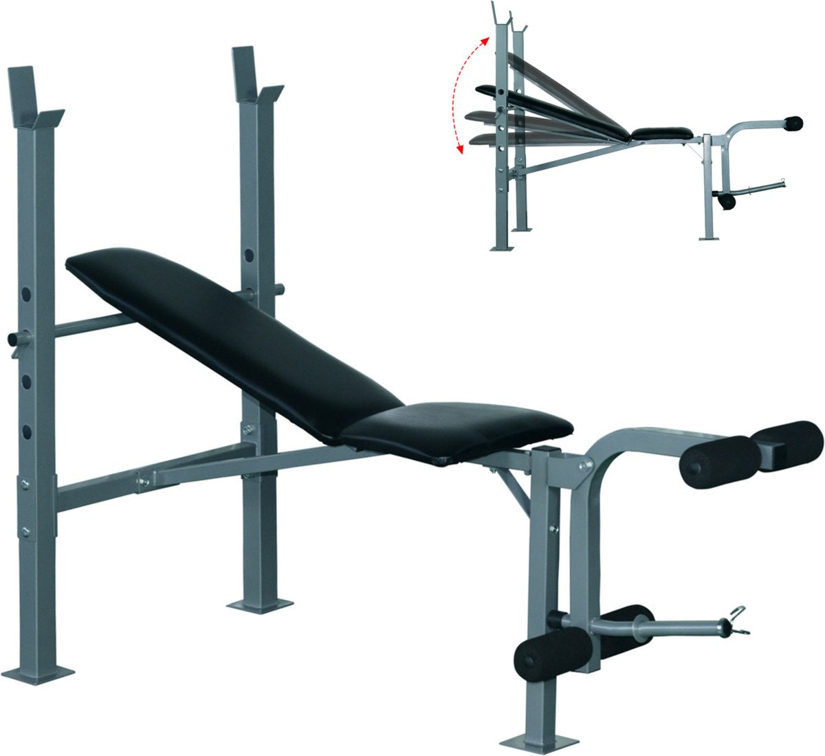 Fitnessbank - Bankdrukbank - Krachttraining - Fitness bank - Bench press - Leg Curl