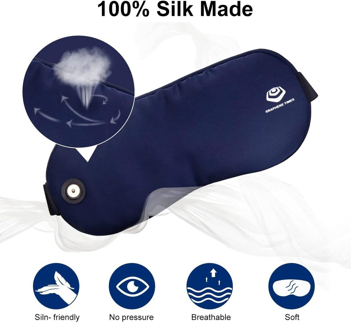 Heated Eye Mask with 3-Level Temperature Control - Warm Eye Mask for Dry Eyes and Sleep - Heating Pad for Blepharitis and Dark Circles - MGD Eye Mask