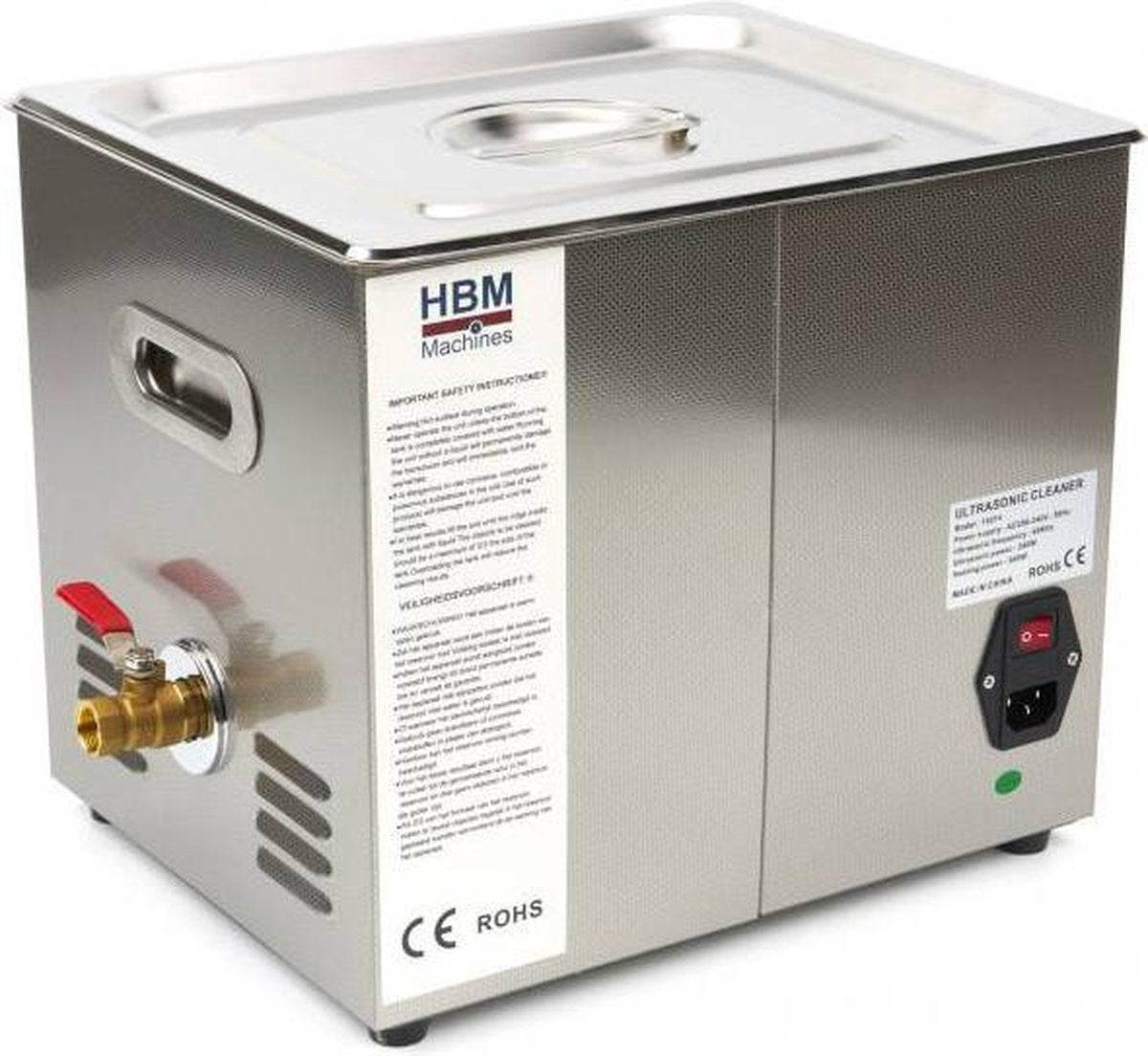 HBM 10 Liter PROFI ultrasone reiniger