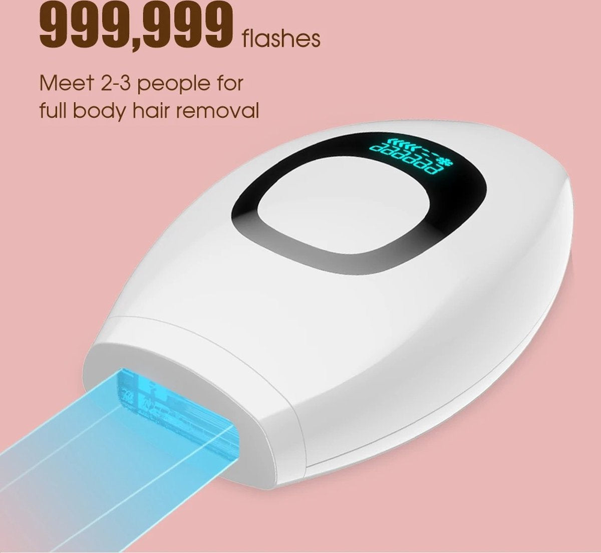 Laser Ontharingsapparaat - Ladyshaves voor Vrouwen - 5 Standen - Ladyshave - Epileerapparaat Dames - 999.999 flitsen - IPL Ontharing Apparaat - Haarverwijderaar - Incl. Beschermbril, Scheermesje