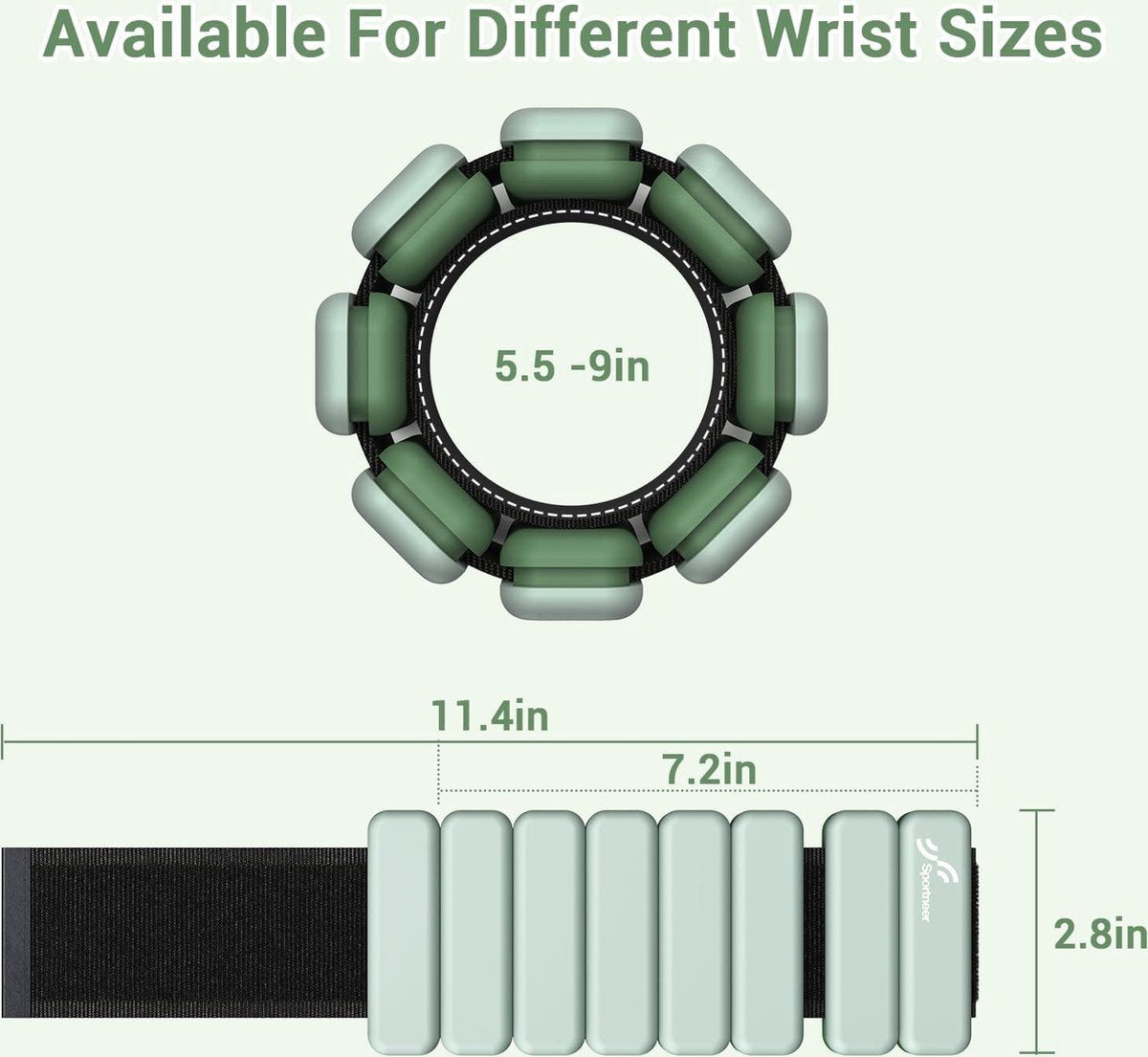 Portable weight cuffs - set of 2 (0.5 kg and 1 kg) - for men and women - ankle weights for yoga and aerobics. Gewichtsmanschetten