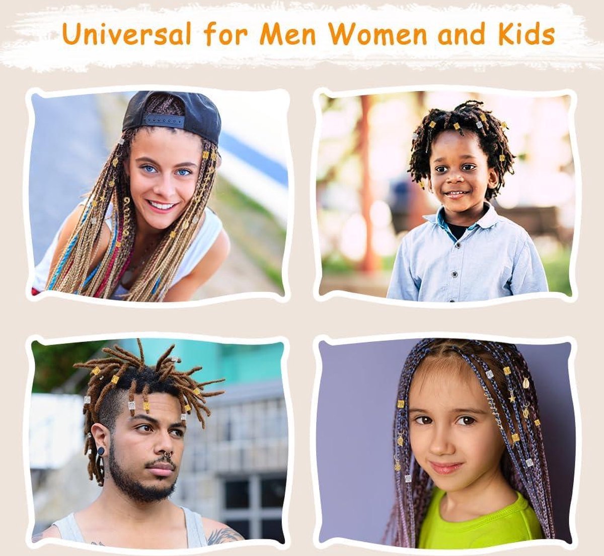 Spiraal Dreadlocks Haarklem Metalen Haarmouwtjes - Vlechtringen Clips - ACWOO Haaranhangers - Vlecht Decoratie - Dreadlocks Accessoires voor Dames Heren - Hip Hop Party Muziek Festival